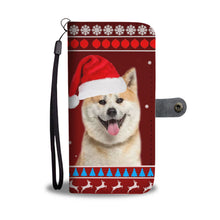 Load image into Gallery viewer, Akita Dog Christmas Print Wallet Case-Free Shipping