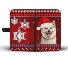 Load image into Gallery viewer, Akita Dog Christmas Print Wallet Case-Free Shipping