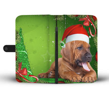 Load image into Gallery viewer, Bloodhound On Christmas Print Wallet Case-Free Shipping