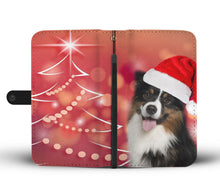 Load image into Gallery viewer, Australian Shepherd Christmas Print Wallet Case-Free Shipping