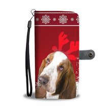Load image into Gallery viewer, Basset Hound Christmas Print Wallet Case-Free Shipping