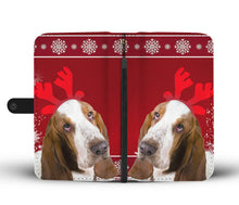 Load image into Gallery viewer, Basset Hound Christmas Print Wallet Case-Free Shipping