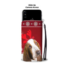 Load image into Gallery viewer, Basset Hound Christmas Print Wallet Case-Free Shipping