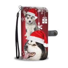 Load image into Gallery viewer, Alaskan Malamute Christmas Print Wallet Case-Free Shipping