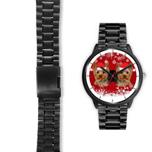 Load image into Gallery viewer, Black Dial-Yorkshire Terrier (Yorkie) Christmas Print Wrist Watch-Free Shipping
