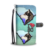 Load image into Gallery viewer, Amazing Siberian Husky Print Wallet Case-Free Shipping-SC State