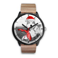 Load image into Gallery viewer, Alaskan Malamute On Christmas Print Wrist Watch-Free Shipping-FL State