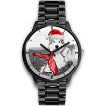 Load image into Gallery viewer, Alaskan Malamute On Christmas Print Wrist Watch-Free Shipping-FL State