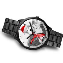 Load image into Gallery viewer, Alaskan Malamute On Christmas Print Wrist Watch-Free Shipping-FL State