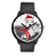 Load image into Gallery viewer, Alaskan Malamute On Christmas Print Wrist Watch-Free Shipping-FL State