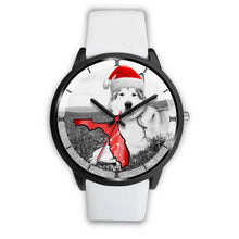 Load image into Gallery viewer, Alaskan Malamute On Christmas Print Wrist Watch-Free Shipping-FL State