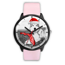 Load image into Gallery viewer, Alaskan Malamute On Christmas Print Wrist Watch-Free Shipping-FL State