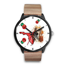 Load image into Gallery viewer, Basset Hound On Christmas Florida Wrist Watch-Free Shipping