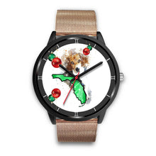 Load image into Gallery viewer, Beagle Dog On Christmas Florida Wrist Watch-Free Shipping