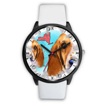 Load image into Gallery viewer, Basset Hound Dog New York Christmas Special Wrist Watch-Free Shipping
