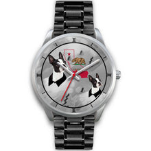 Load image into Gallery viewer, Boston Terrier California Christmas Special Silver Wrist Watch-Free Shipping