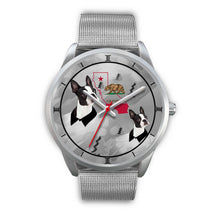 Load image into Gallery viewer, Boston Terrier California Christmas Special Silver Wrist Watch-Free Shipping