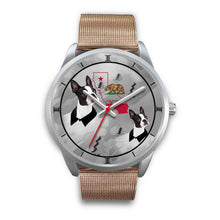 Load image into Gallery viewer, Boston Terrier California Christmas Special Silver Wrist Watch-Free Shipping