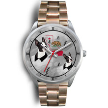 Load image into Gallery viewer, Boston Terrier California Christmas Special Silver Wrist Watch-Free Shipping