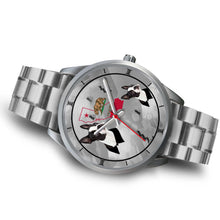 Load image into Gallery viewer, Boston Terrier California Christmas Special Silver Wrist Watch-Free Shipping