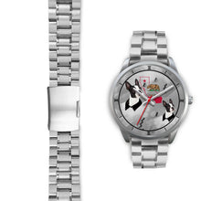 Load image into Gallery viewer, Boston Terrier California Christmas Special Silver Wrist Watch-Free Shipping
