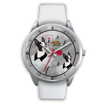 Load image into Gallery viewer, Boston Terrier California Christmas Special Silver Wrist Watch-Free Shipping