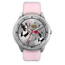 Load image into Gallery viewer, Boston Terrier California Christmas Special Silver Wrist Watch-Free Shipping