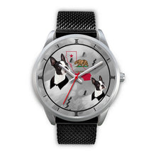 Load image into Gallery viewer, Boston Terrier California Christmas Special Silver Wrist Watch-Free Shipping