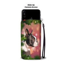 Load image into Gallery viewer, Boston Terrier Dog Christmas Print Wallet Case-Free Shipping
