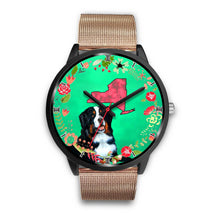 Load image into Gallery viewer, Bernese Mountain Dog New York Christmas Special Wrist Watch-Free Shipping