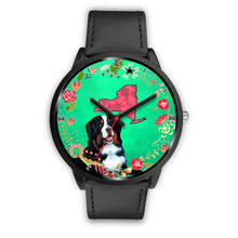 Load image into Gallery viewer, Bernese Mountain Dog New York Christmas Special Wrist Watch-Free Shipping
