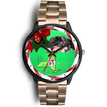 Load image into Gallery viewer, Australian Shepherd Dog New York Christmas Special Wrist Watch-Free Shipping