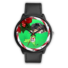 Load image into Gallery viewer, Australian Shepherd Dog New York Christmas Special Wrist Watch-Free Shipping