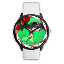 Load image into Gallery viewer, Australian Shepherd Dog New York Christmas Special Wrist Watch-Free Shipping