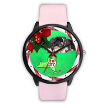 Load image into Gallery viewer, Australian Shepherd Dog New York Christmas Special Wrist Watch-Free Shipping