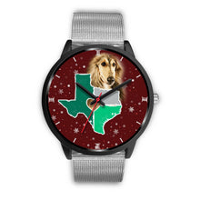 Load image into Gallery viewer, Afghan Hound Dog Texas Christmas Special Wrist Watch-Free Shipping