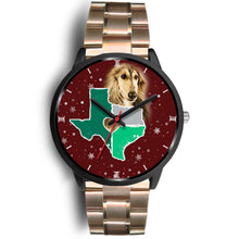 Load image into Gallery viewer, Afghan Hound Dog Texas Christmas Special Wrist Watch-Free Shipping