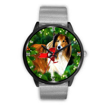 Load image into Gallery viewer, Amazing Rough Collie Dog Art New York Christmas Special Wrist Watch-Free Shipping