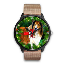 Load image into Gallery viewer, Amazing Rough Collie Dog Art New York Christmas Special Wrist Watch-Free Shipping