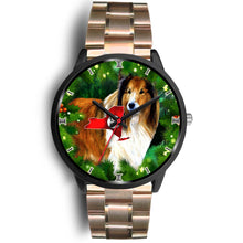 Load image into Gallery viewer, Amazing Rough Collie Dog Art New York Christmas Special Wrist Watch-Free Shipping