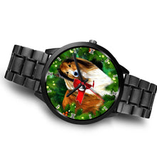 Load image into Gallery viewer, Amazing Rough Collie Dog Art New York Christmas Special Wrist Watch-Free Shipping