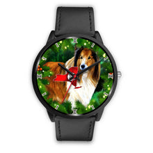 Load image into Gallery viewer, Amazing Rough Collie Dog Art New York Christmas Special Wrist Watch-Free Shipping