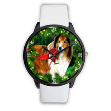 Load image into Gallery viewer, Amazing Rough Collie Dog Art New York Christmas Special Wrist Watch-Free Shipping