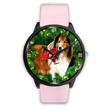 Load image into Gallery viewer, Amazing Rough Collie Dog Art New York Christmas Special Wrist Watch-Free Shipping