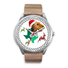 Load image into Gallery viewer, Airedale Terrier Texas Christmas Special Wrist Watch-Free Shipping