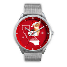 Load image into Gallery viewer, Abyssinian Cat California Christmas Special Wrist Watch-Free Shipping