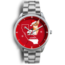 Load image into Gallery viewer, Abyssinian Cat California Christmas Special Wrist Watch-Free Shipping