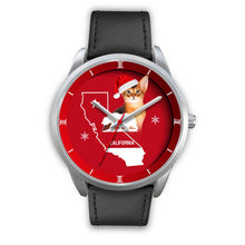 Load image into Gallery viewer, Abyssinian Cat California Christmas Special Wrist Watch-Free Shipping