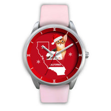 Load image into Gallery viewer, Abyssinian Cat California Christmas Special Wrist Watch-Free Shipping