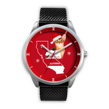 Load image into Gallery viewer, Abyssinian Cat California Christmas Special Wrist Watch-Free Shipping